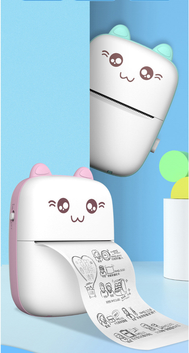 Mini Printer Portable Mini Bluetooth Printer Mobile Phone Photo Label Printer