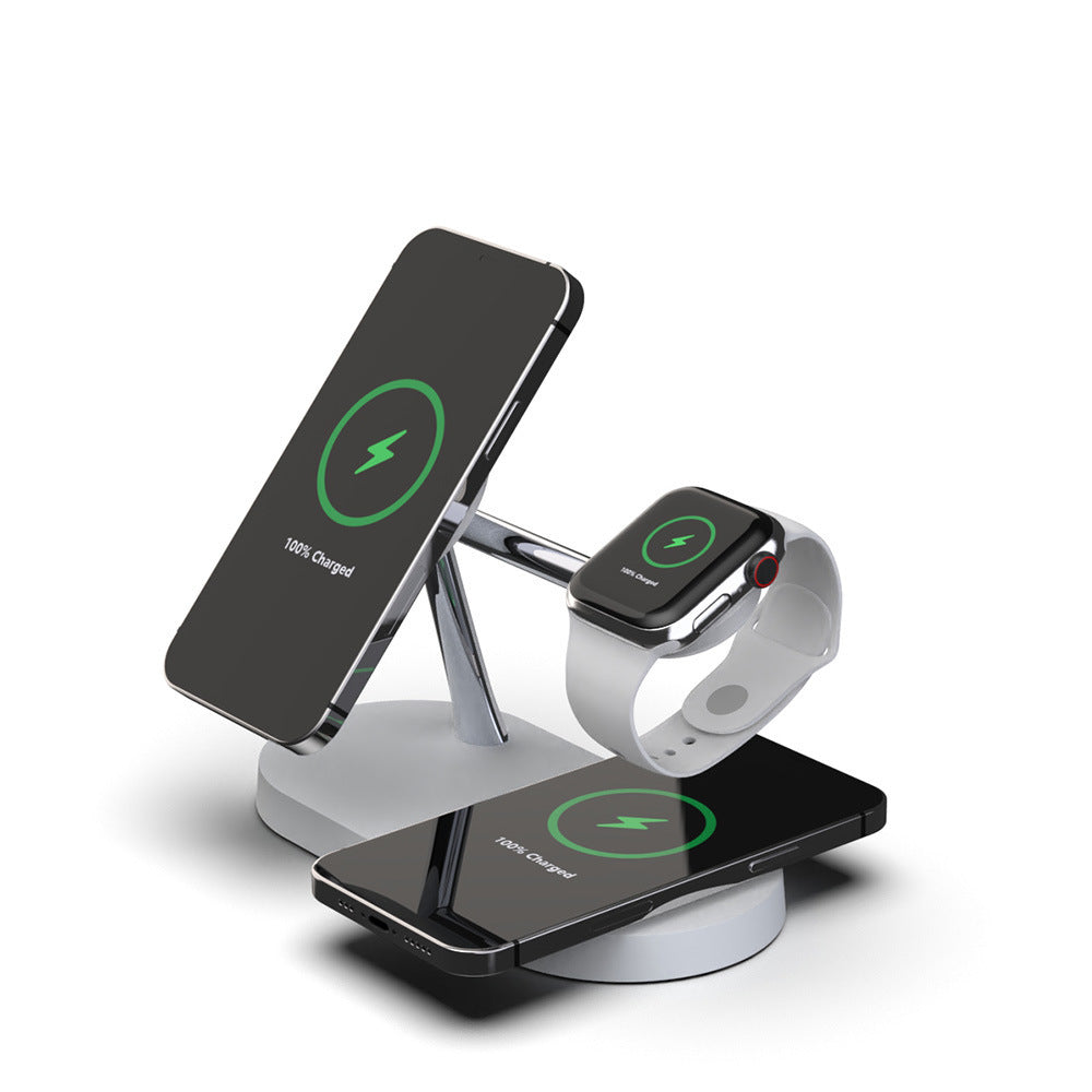 Multifunctional Five-In-One Magnetic Wireless Charging Mobile Phone Holder Charger 15W Fast Charge