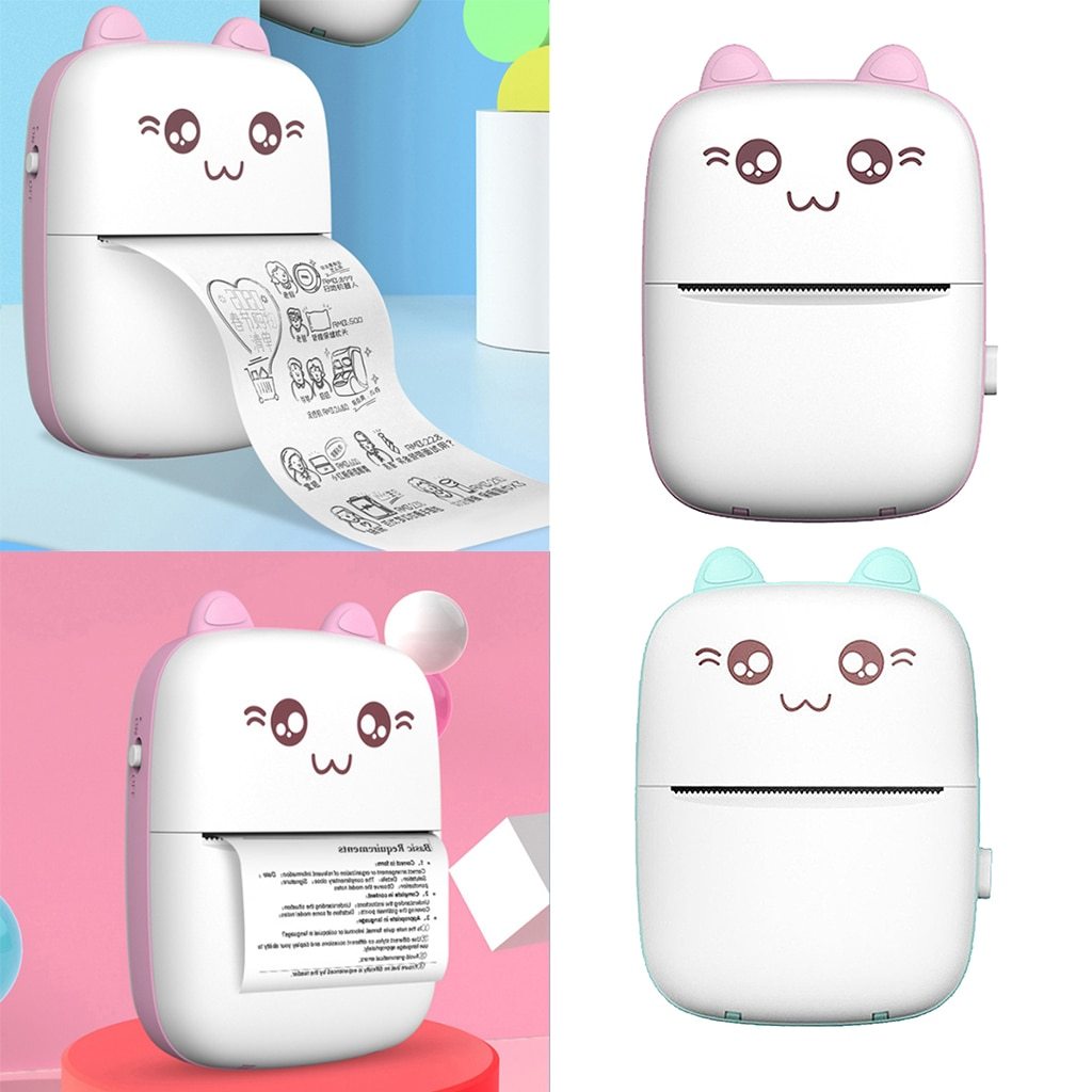 Mini Printer Portable Mini Bluetooth Printer Mobile Phone Photo Label Printer