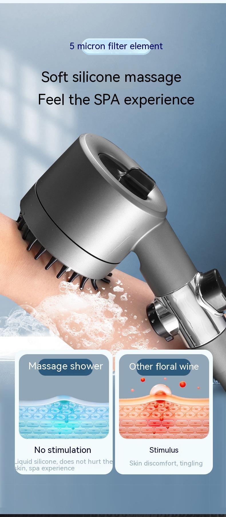 The Third Gear Adjustable Strong Supercharged Shower Head Household Bath