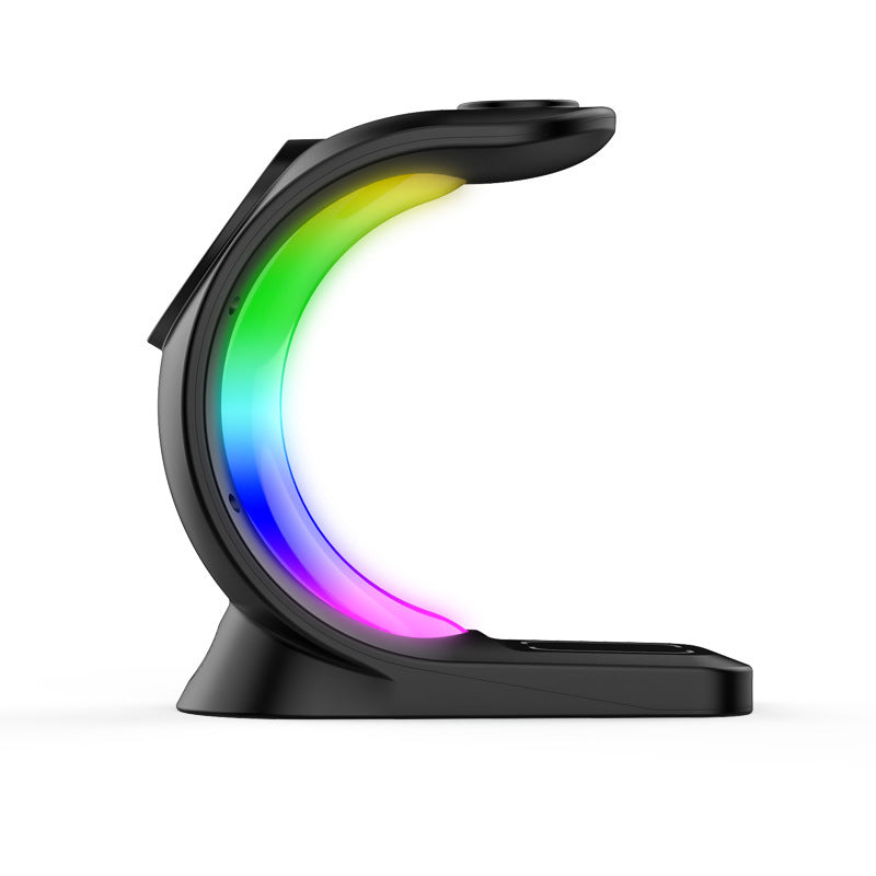 4 In 1 Magnetic Wireless Charger Fast Charging For Smart Phone Atmosphere Light Charging