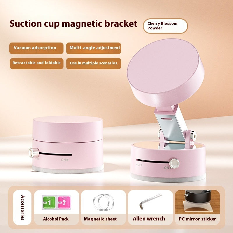 Magnetic Vacuum Car Phone Holder Foldable Suction Cup Hands-Free Navigation