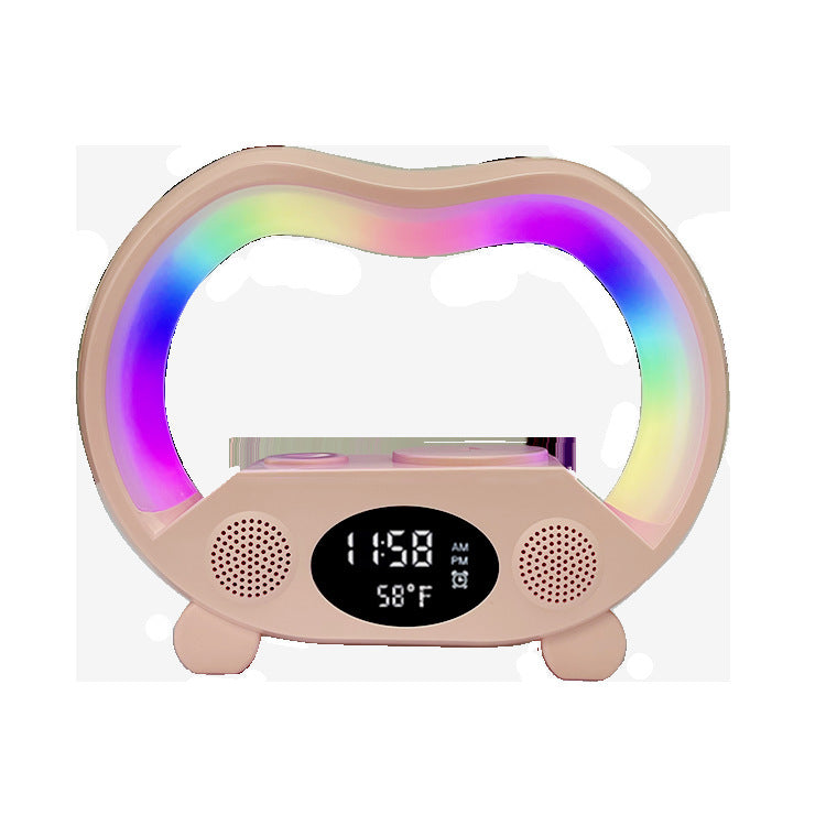New 6 In 1 Smart Remote Control Bluetooth Intelligent LED Table Lamp Multi-function Wireless Charger Speaker