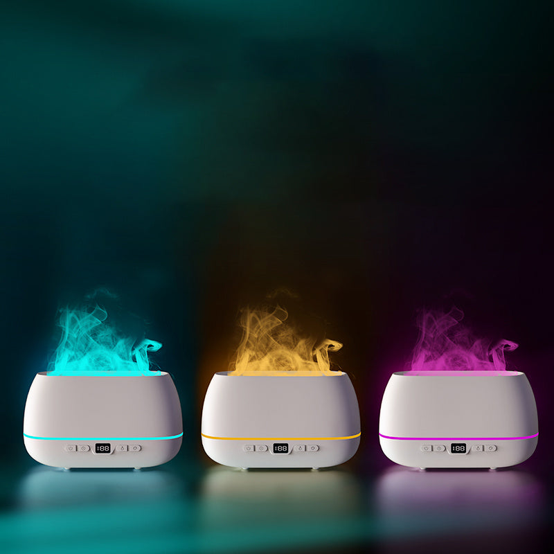 3D Flame Humidifier 200ml USB Flame Aroma Diffuser Household Aromatherapy Diffuser
