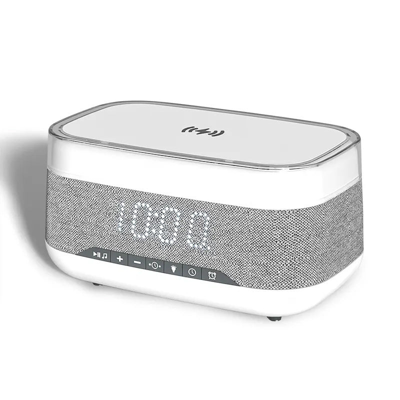 Intelligent Multifunctional Alarm Clock Bluetooth Speaker Wireless Charger Fast Charge Clock