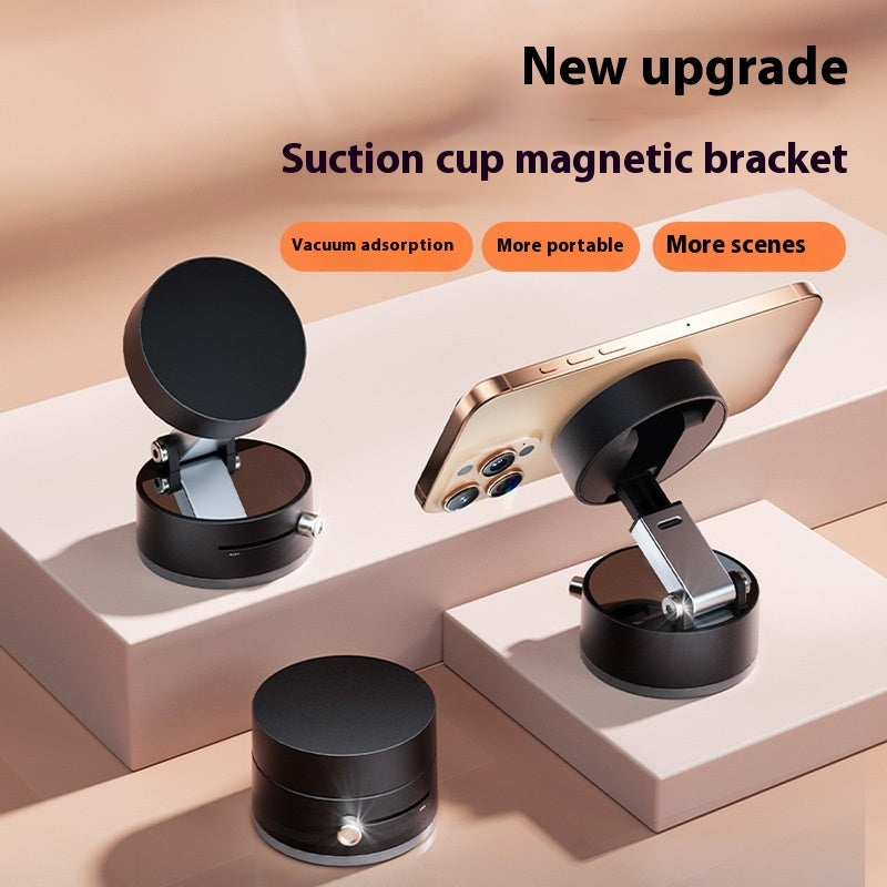 Magnetic Vacuum Car Phone Holder Foldable Suction Cup Hands-Free Navigation