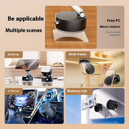 Magnetic Vacuum Car Phone Holder Foldable Suction Cup Hands-Free Navigation