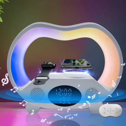 New 6 In 1 Smart Remote Control Bluetooth Intelligent LED Table Lamp Multi-function Wireless Charger Speaker