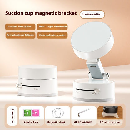Magnetic Vacuum Car Phone Holder Foldable Suction Cup Hands-Free Navigation