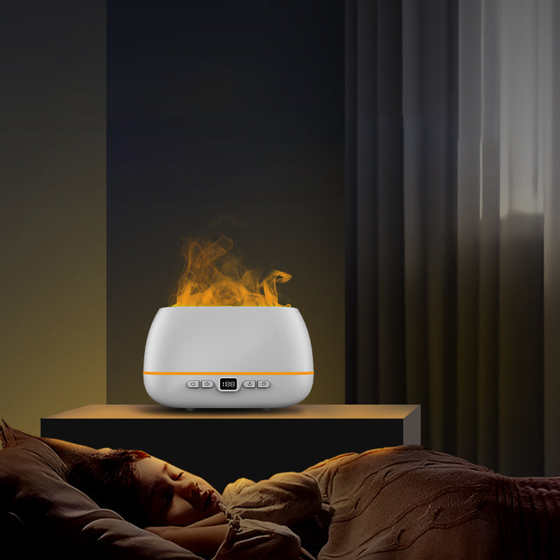 3D Flame Humidifier 200ml USB Flame Aroma Diffuser Household  Aromatherapy Diffuser