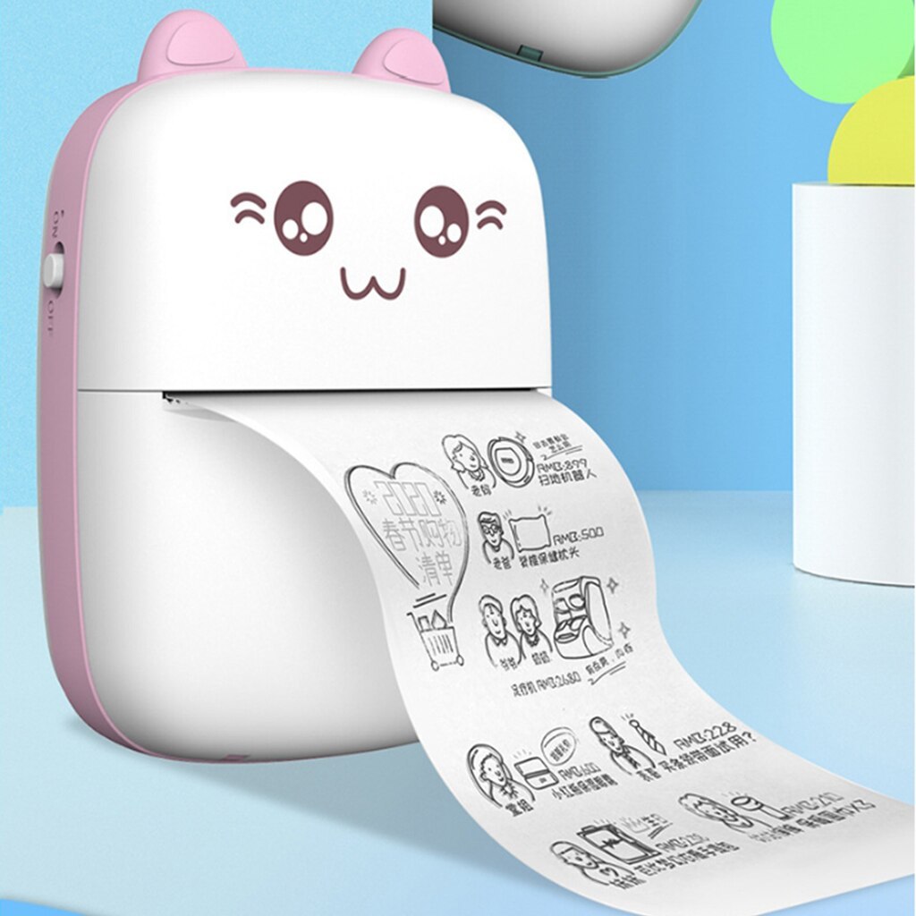 Mini Printer Portable Mini Bluetooth Printer Mobile Phone Photo Label Printer