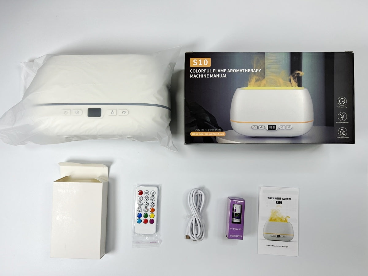 3D Flame Humidifier 200ml USB Flame Aroma Diffuser Household  Aromatherapy Diffuser