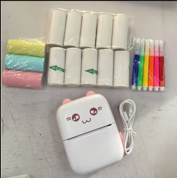 Mini Printer Portable Mini Bluetooth Printer Mobile Phone Photo Label Printer