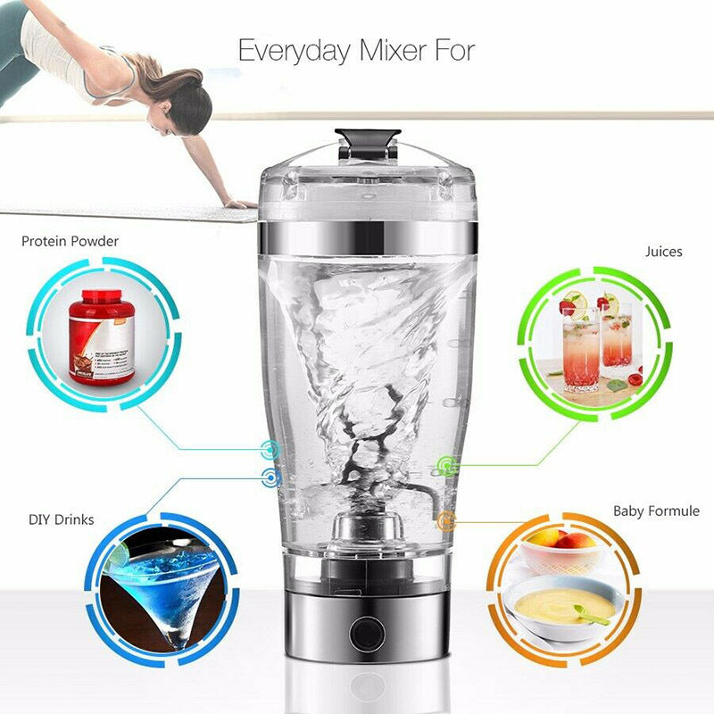 Electric Protein Shake Bottle Milk Coffee Blender Sports And Fitness Charging Electric Shaker Cup