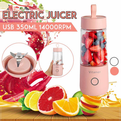 350ml Portable Blender Juicer Electric Mixer Smoothie Juice Blender Bottle Kitchen Gadgets