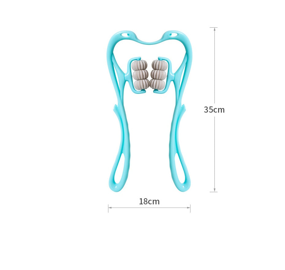 Multifunctional Manual Six-wheel Neck Massage Relieve Roller Massage Tool