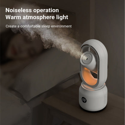 Summer Water Cooled Spray Mist Electric Fan Portable Wireless Air Humidifier Bladeless Ventilator Table Fan