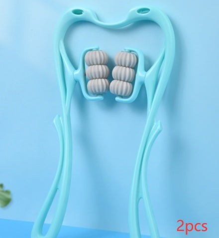 Multifunctional Manual Six-wheel Neck Massage Relieve Roller Massage Tool
