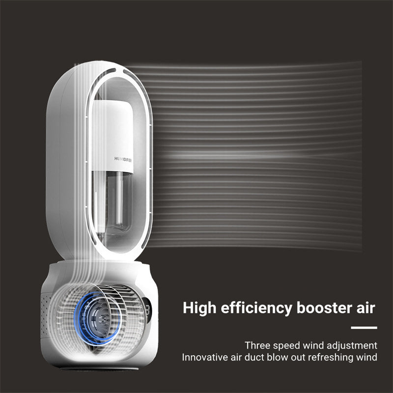 Summer Water Cooled Spray Mist Electric Fan Portable Wireless Air Humidifier Bladeless Ventilator Table Fan